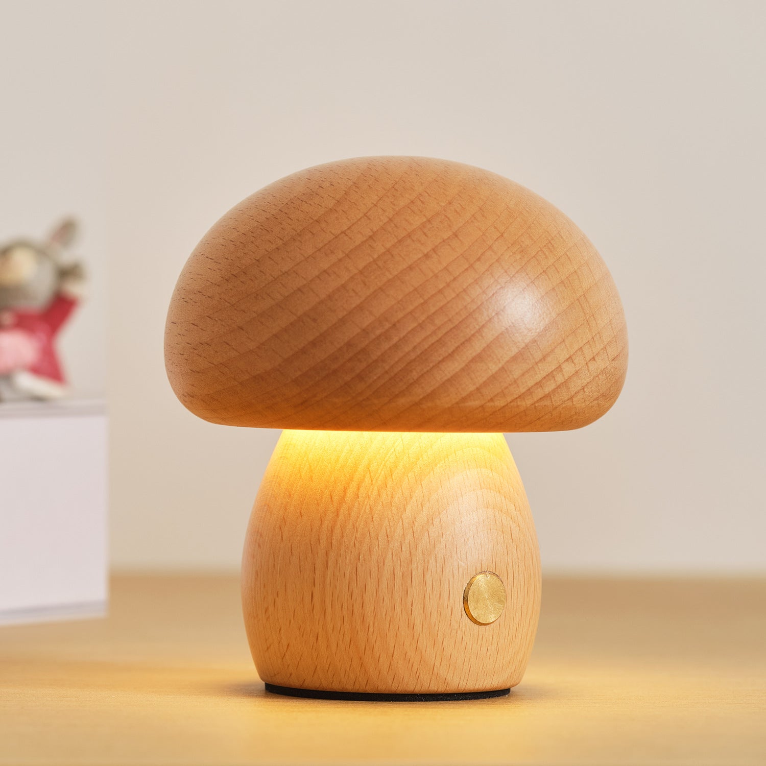 Éclat Zen™ – Lampe de table minimaliste en bois naturel