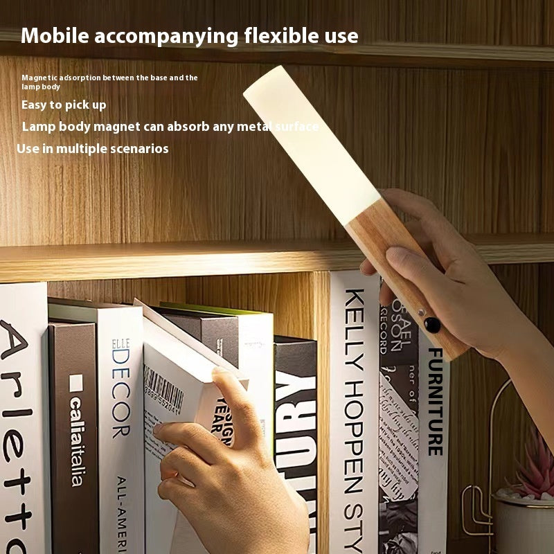 Lampe Murale Intelligente Sans Fil – Lumière Zen en Bois Naturel