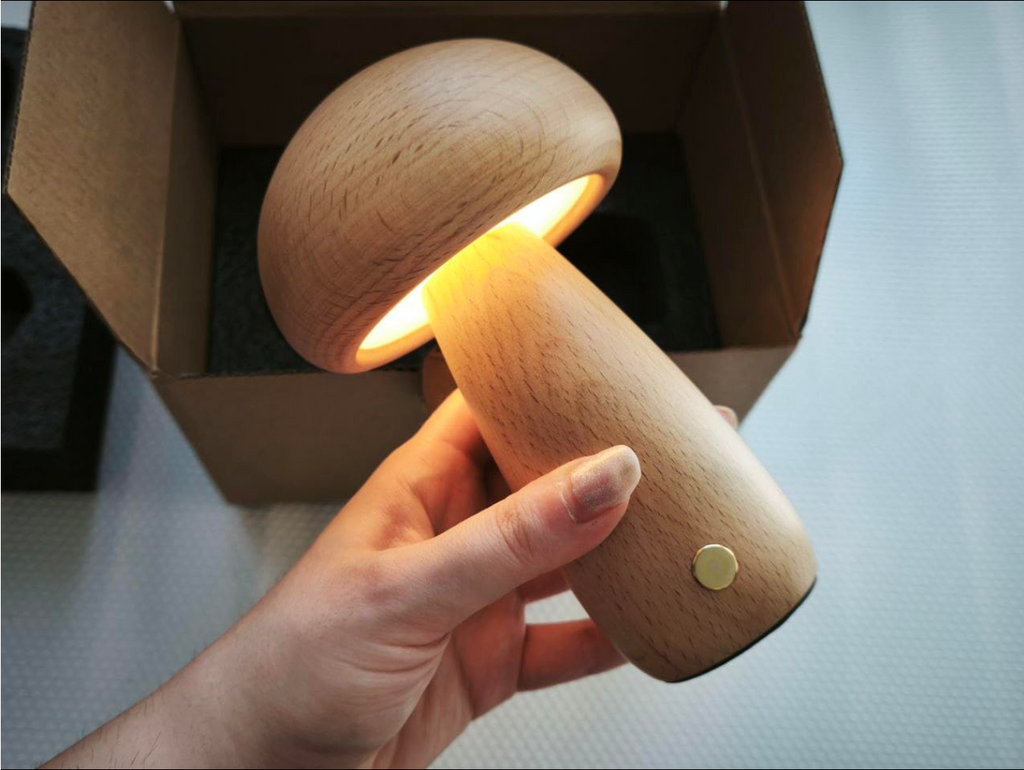 Éclat Zen™ – Lampe de table minimaliste en bois naturel