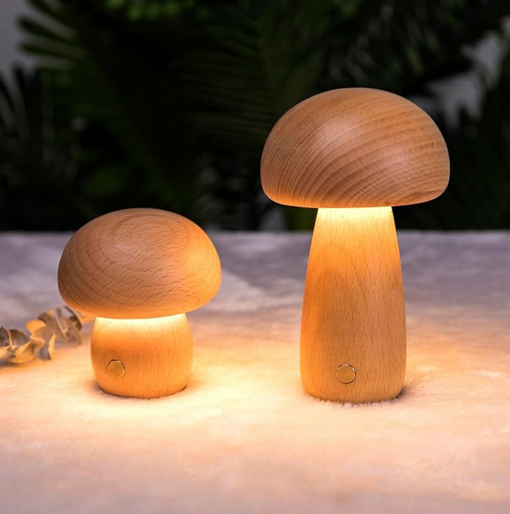 Éclat Zen™ – Lampe de table minimaliste en bois naturel