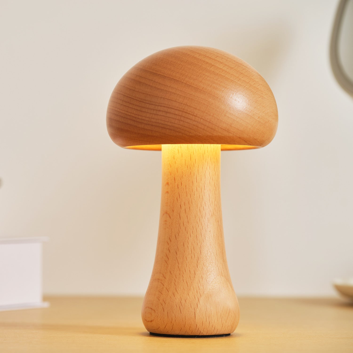 Éclat Zen™ – Lampe de table minimaliste en bois naturel